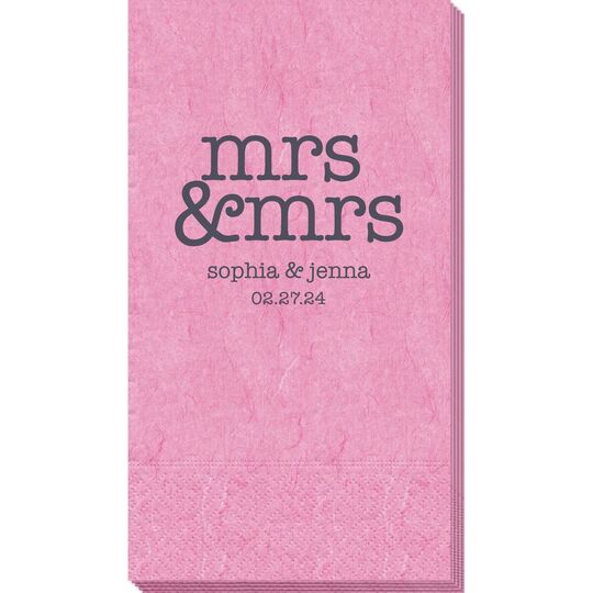 Stacked Happy Mrs & Mrs Bali Guest Towels